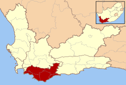 The Overberg District Municipality is located in the southern part of the Western Cape province, to the south-east of Cape Town.