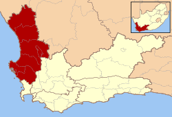 The West Coast District Municipality is located along the western (Atlantic) coast of the Western Cape province, encompassing the area of the province north of Cape Town.